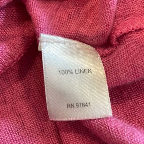 J.Jill Pink Love Linen Short Sleeve Top - Picture 4 of 5